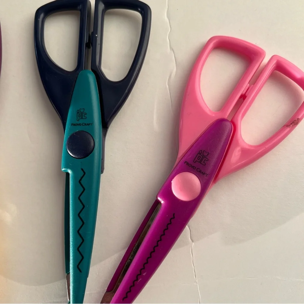 Vintage Paper Shaper Scissors 4 Piece Bundle Crafting Supplies